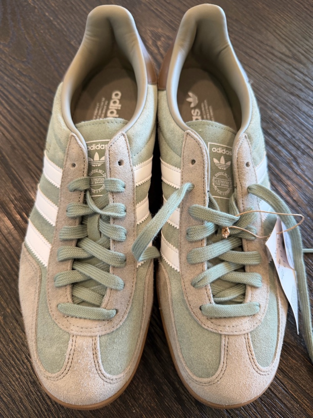 adidas Originals Gazelle Indoor Silver Green Men size 10 new - Picture 4 of 13